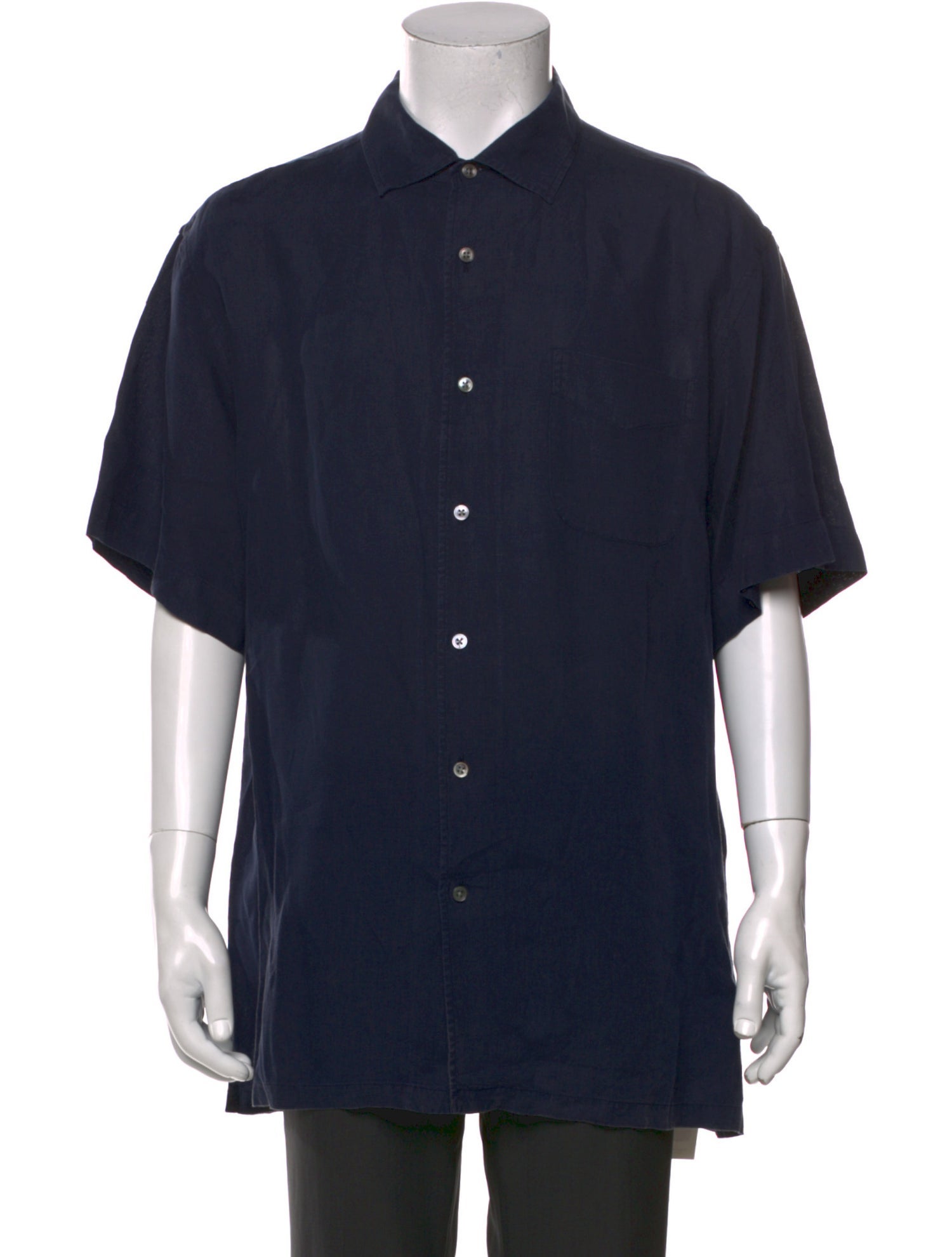 Ralph Lauren Purple Label Linen Three-Quarter Sleeve Shirt